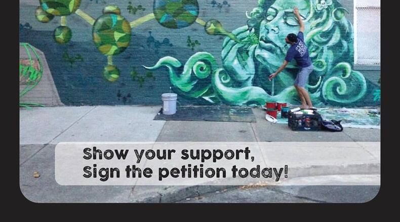 Toxic Brew Company's new mural has received a formal, anonymous complaint calling for its removal. If you support street art in downtown Dayton, stop by the brewery between Friday, Nov. 20 and Sunday, Nov. 22 to sign the petition to save it. (Photo source: Facebook)