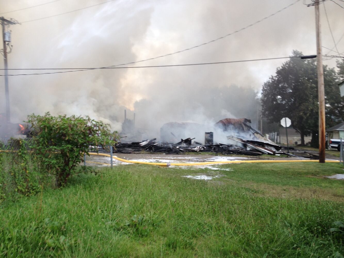 Fire at abandoned Piqua Ice Plant, Aug. 22, 2014