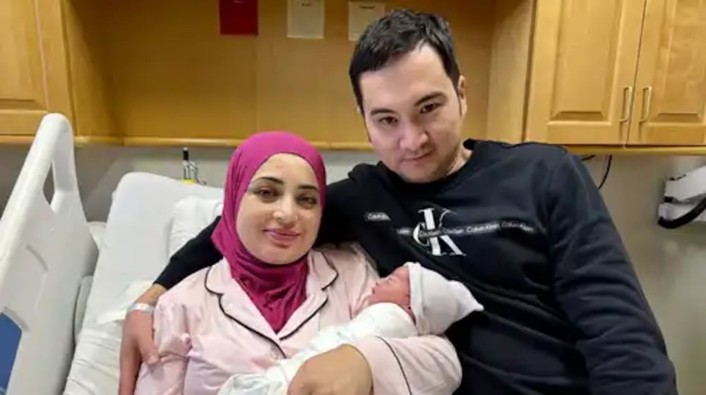 Mother Sitora Kamolova and father Bobur Mukhamedjanov welcomed their new son, Ali Kasim, at 1:55 a.m. Jan. 1 at Kettering Health Washington Township, the first baby born in the health system in 2026. Photo Provided