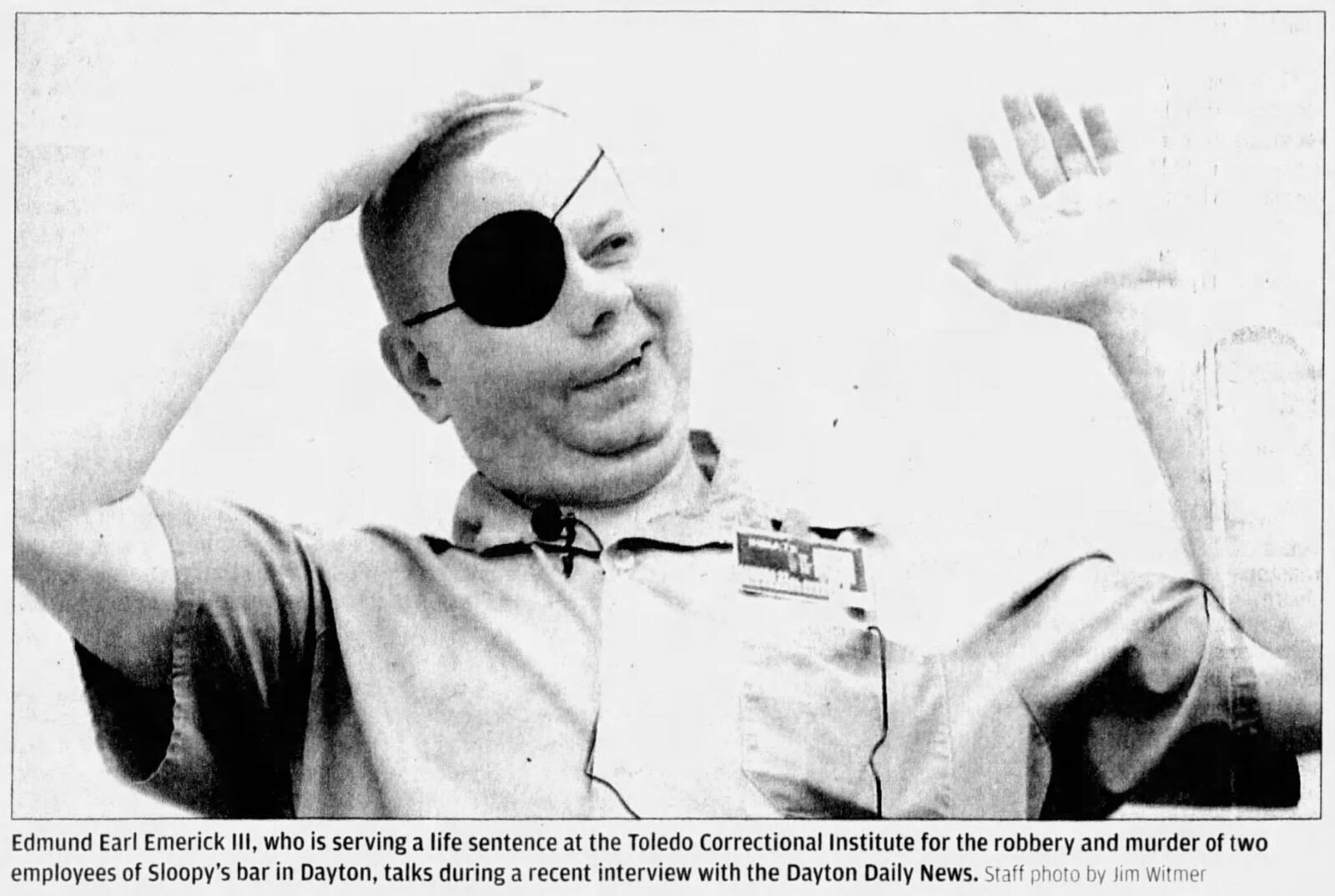 Edmund Earl Emerick III was convicted of murder in the March 1994 slayings of Robert Knapke and Frank Ferraro at Sloopy’s Bar in the Oregon District. DAYTON DAILY NEWS ARCHIVES