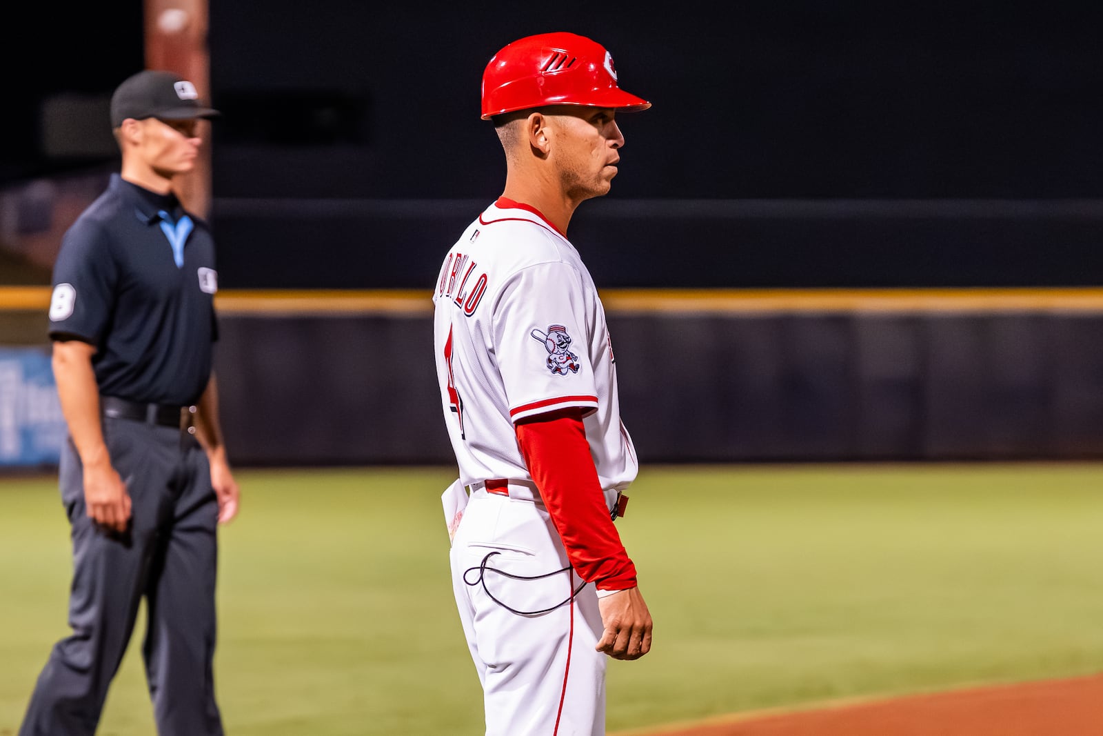 Former Dayton Dragon Julio Morillo coaches the Peoria (Ariz.) Javelinas during an Arizona Fall League game on Oct. 22, 2025. Morillo will serve as Dragons manager in 2026. NOAH MAURER / NM CREATIVE