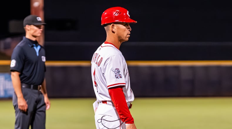 Former Dayton Dragon Julio Morillo coaches the Peoria (Ariz.) Javelinas during an Arizona Fall League game on Oct. 22, 2025. Morillo will serve as Dragons manager in 2026. NOAH MAURER / NM CREATIVE