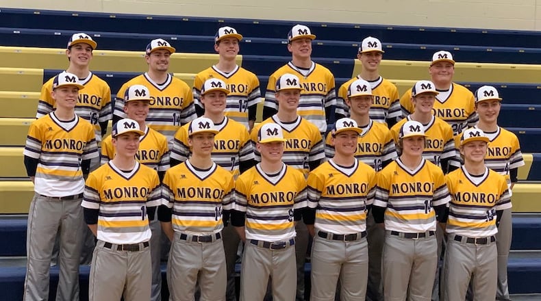 Monroe High School’s baseball team. PHOTO COURTESY OF MONROE ATHLETICS