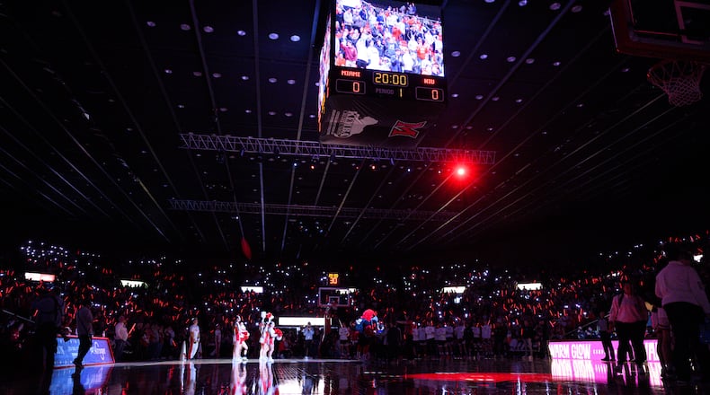 The Miami RedHawks beat Northern Illinois 85-61 on Saturday, Jan. 31, 2026 at Millett Hall in Oxford. Before the game, Miami legend Ron Harper was awarded an honorary degree from the university. JEREMY MILLER / CONTRIBUTED PHOTO
