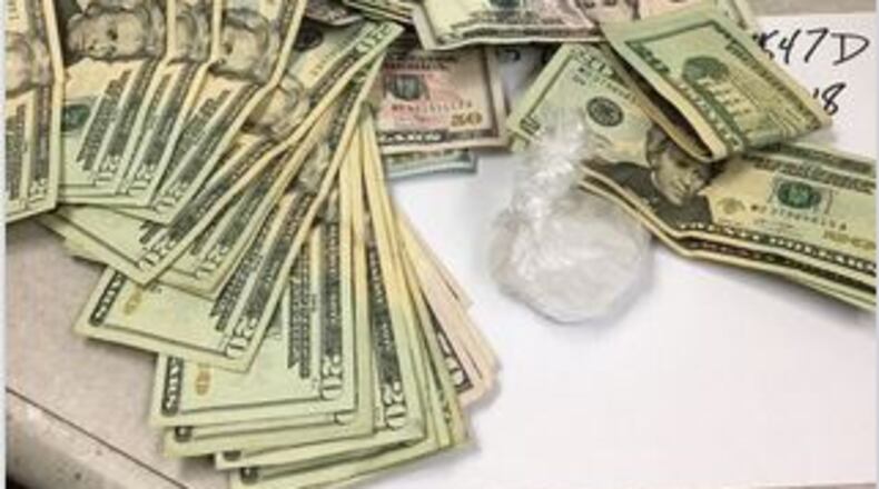 Cash and suspected meth seized in drug raids Friday, Feb. 2, 2018, by Xenia police and the Greene County ACE Task Force, Xenia police Capt. Alonzo Wilson said.