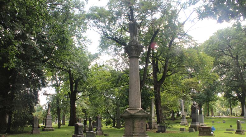 A dozen walking or virtual tours can be found on Woodland Cemetery & Arboretum’s mobile app. STAFF FILE PHOTO