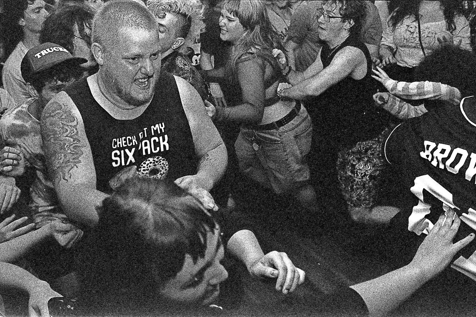 In the mosh pit, from just outside of the mosh pit. JAKE SCHNEIDER/CONTRIBUTED