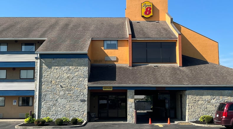 The Super 8 Motel on East National Road in Vandalia has been ordered by the city to be vacated and secured no later than Monday, Aug. 22, after the business' owners failed to correct multiple fire code violations, according to the city. AIMEE HANCOCK/STAFF
