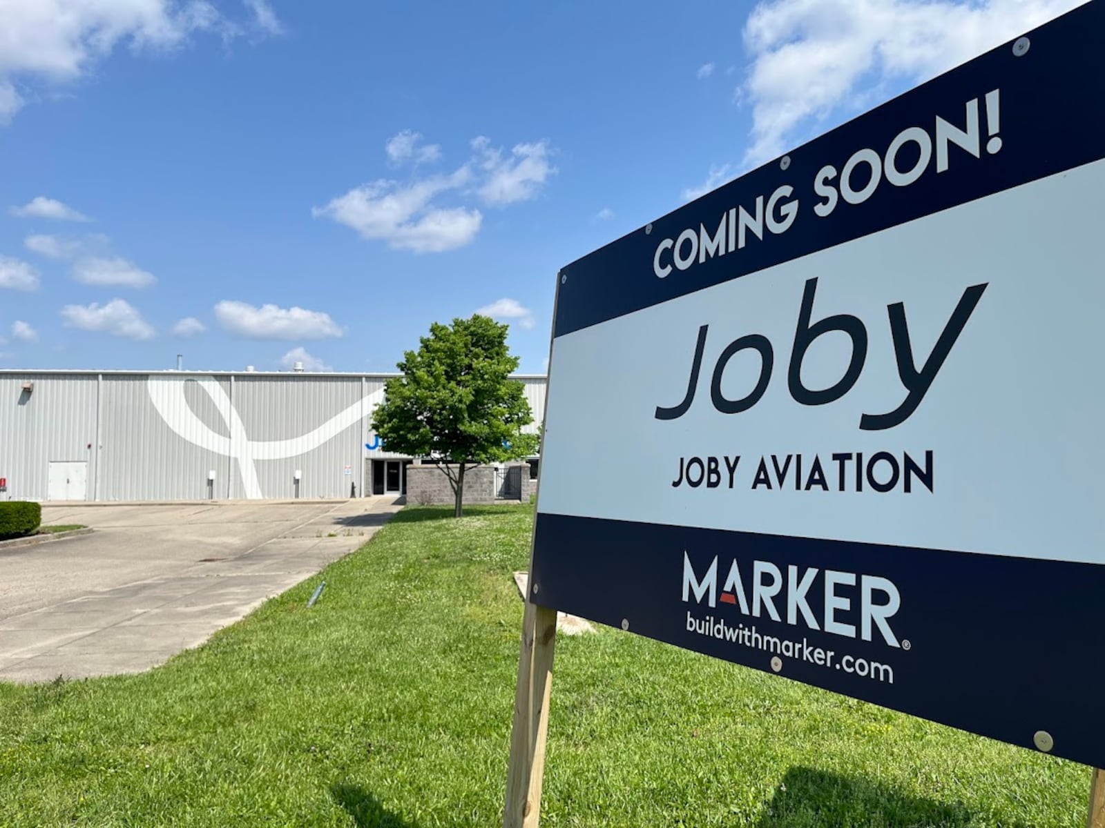 The Joby Aviation building near Dayton International Airport off Concorde Drive on June 10, 2025. THOMAS GNAU/STAFF,