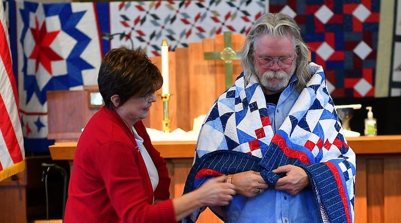 The Quilts of Valor is a nonprofit foundation whose goal is covering service members and veterans touched by war with a freedom quilt, honoring them for their sacrifices. Contributed photo