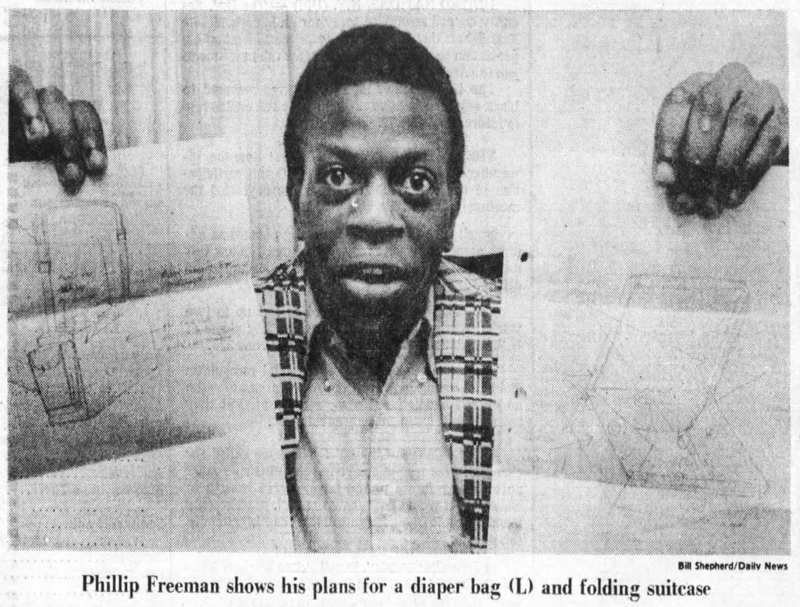 Phillip Freeman, 20, had been inventing things for several years when he read that whoever built the first fold-up suitcase would become a millionaire. DAYTON DAILY NEWS ARCHIVES