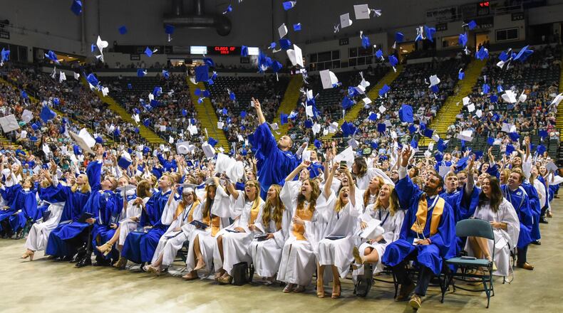 Springboro graduates celebrate their diplomas at the Nutter Center. CONTRIBUTED