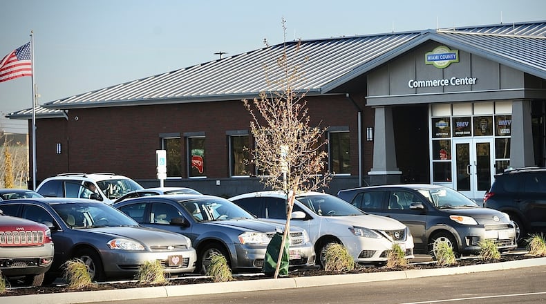A new “One Stop Shop” for Miami County motor vehicle-related services, including the Bureau of Motor Vehicles, opened officially Thursday at Ohio 55 and Barnhart Road, just west of Interstate 75 in Troy. MARSHALL GORBY / STAFF