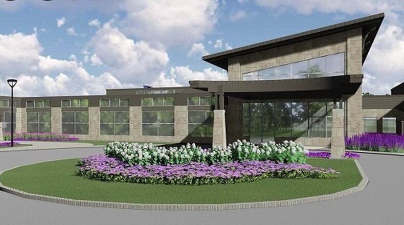 A rendering shows the new Ohio’s Hospice house planned in Troy. CONTRIBUTED