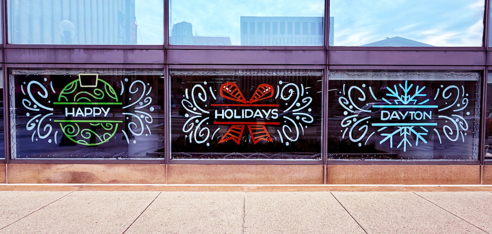 The Dayton Area Chamber of Commerce, contestant in Whimsical Windows contest in 2025.