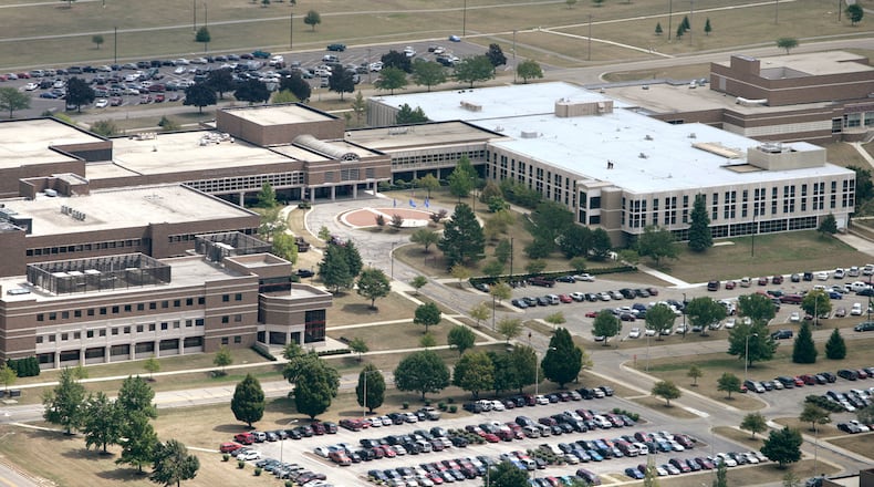 Aerial view of the Air Force Institute of Technology at Wright-Patterson Air Force Base. Photo by Ty Greenlees/DDN
