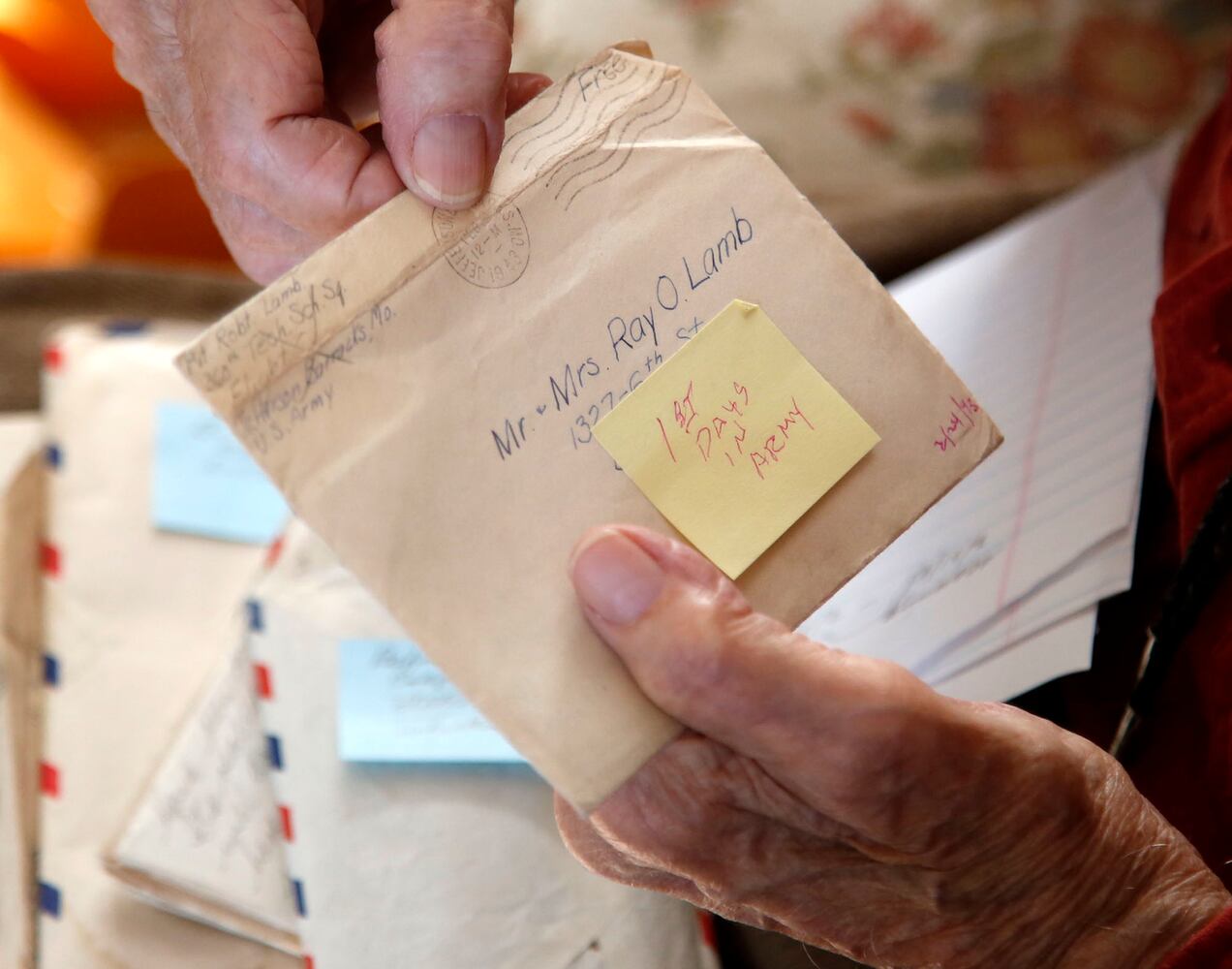 Local WW II Vet finds box of letters sent home