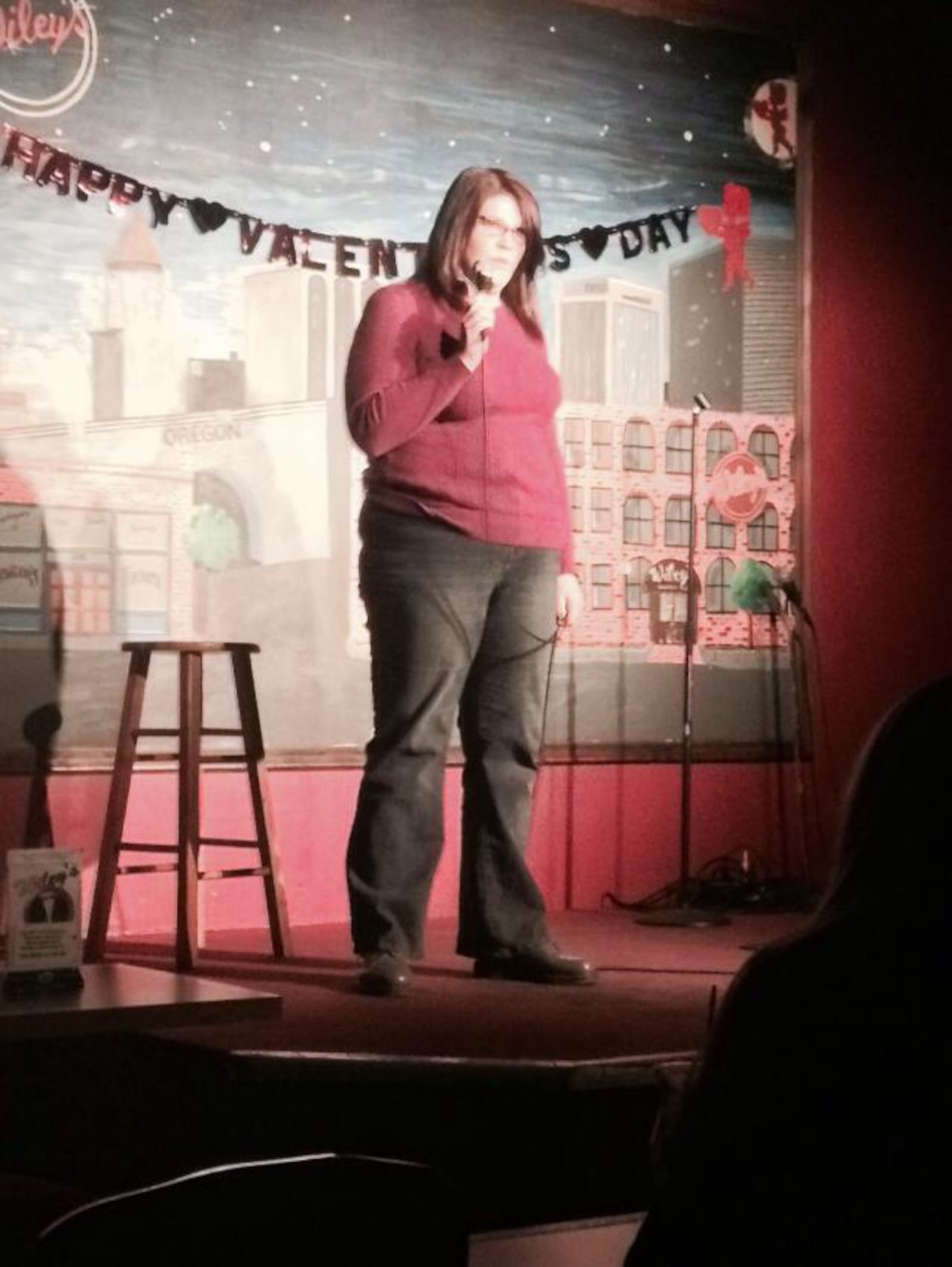 Jessica Graue performs at Wiley's Comedy Club in February 2014. CONTRIBUTED