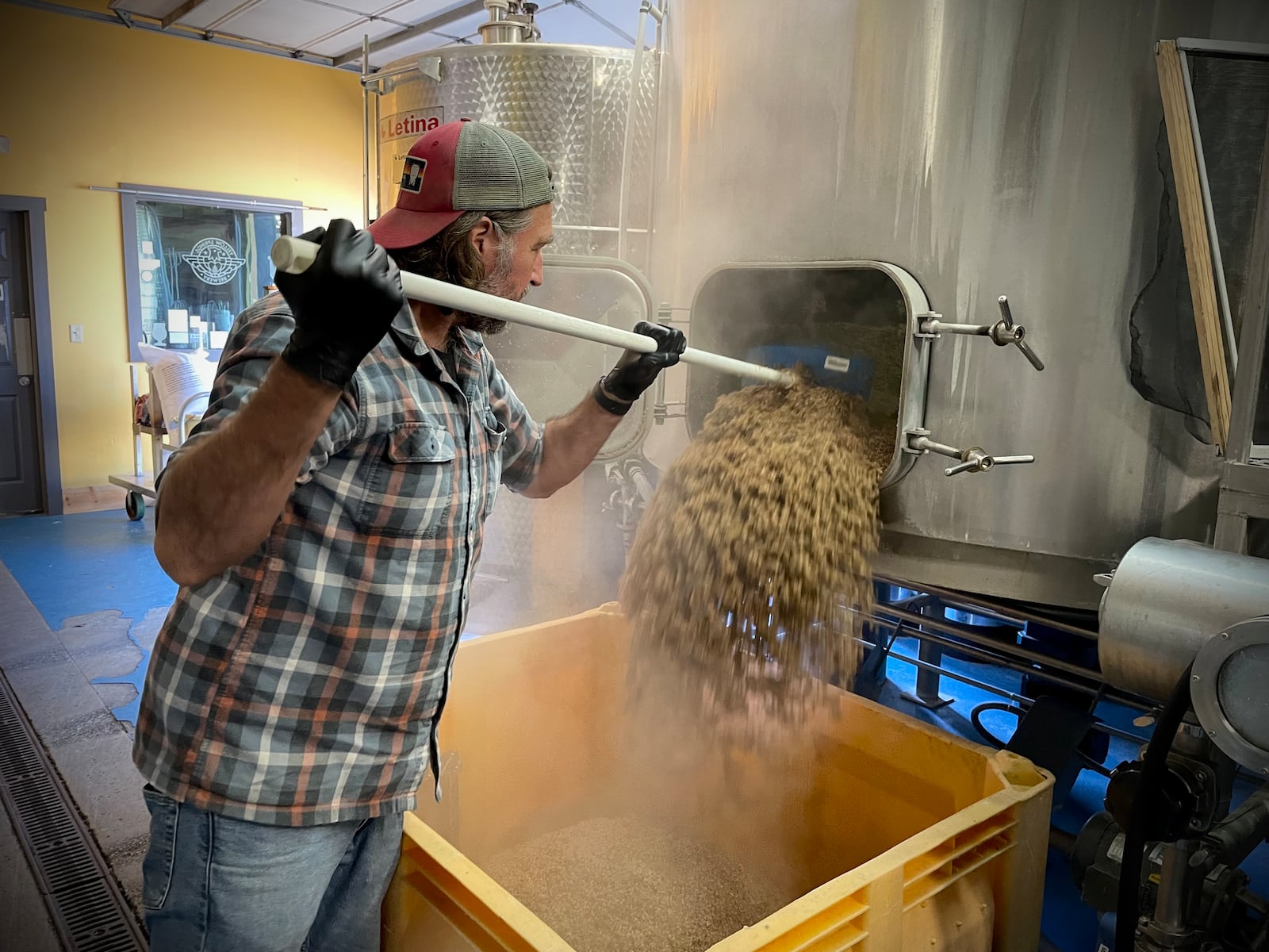 Yellow Springs Brewery is launching its next Brewers Series where members of the production team get a chance to create a brand new beer. Pictured is Brewer Chris Sullivan, who made a rye pale ale. NATALIE JONES/STAFF