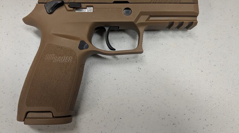 The Air Force Security Forces Center, in partnership with the Air Force Small Arms Program Office, has begun fielding the new M18 Modular Handgun System to Security Forces units. The Air Force Life Cycle Management Center’s Small Arms Program Office acquired approximately 125,000 M18s from Sig Sauer for $22.1 million. (U.S. Air Force photo/Vicki Stein)