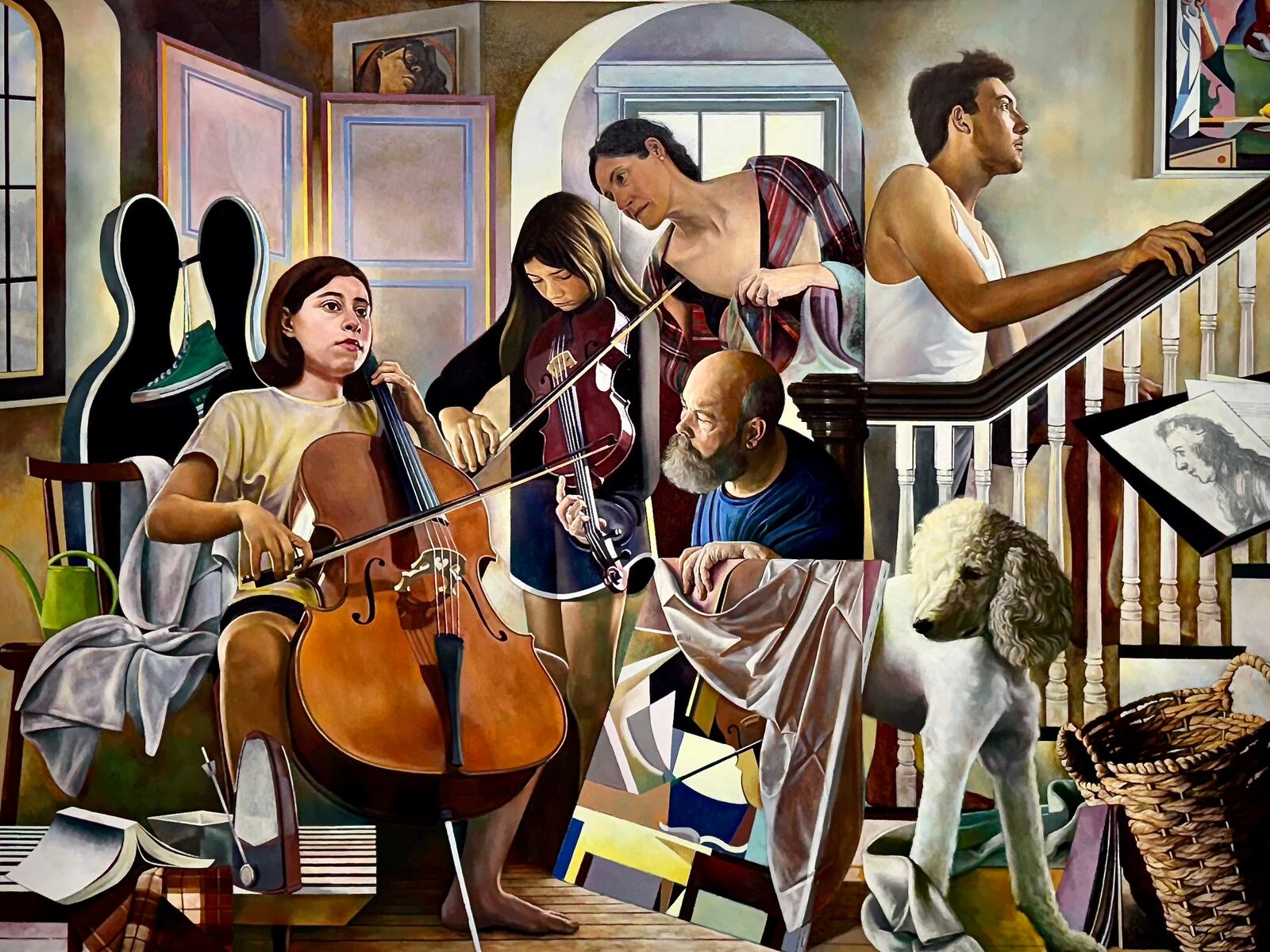 Jeremy Long, "The Concert", Oil on Canvas, 72" x 96". On view at Dana L. Wiley Gallery.  CONTRIBUTED