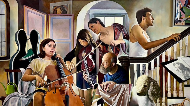 Jeremy Long, "The Concert", Oil on Canvas, 72" x 96". On view at Dana L. Wiley Gallery. CONTRIBUTED