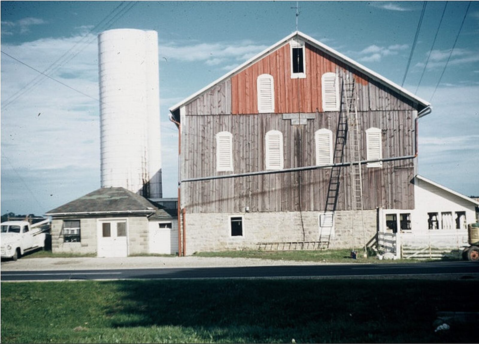 The original red barn built by the Young family in 1869.