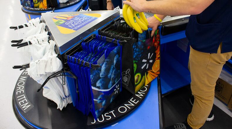 Walmart will have reusable bags at carousels in all U.S. stores soon.