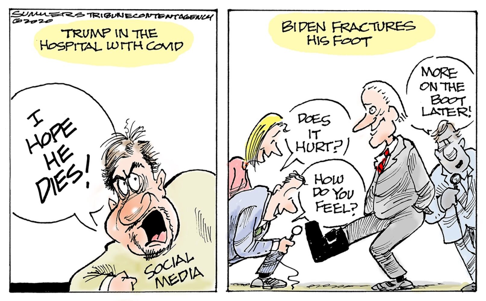 Week in cartoons: Biden's boot, presidential pardons and more