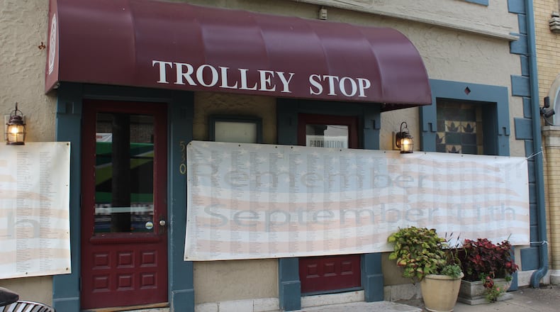 The Trolley Stop in Dayton Oregon District has displayed the names of those murdered during the Sept. 11 terror attacks annually since 2003.