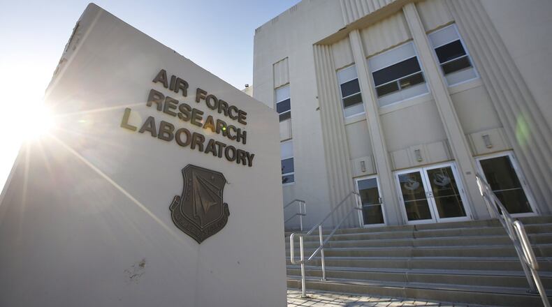Air Force Research Laboratory headquarters at Wright-Patterson Air Force Base. The AFRL has a workforce of more than 10,000 worldwide, with 60 percent based at Wright-Patt. TY GREENLEES / STAFF