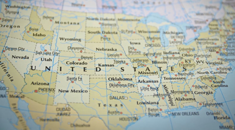 Map of the United State of America