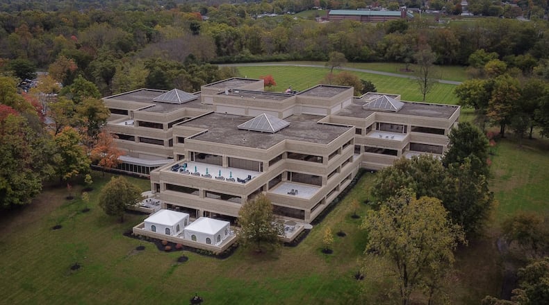 AES held a ribbon cutting on it's newly renovated, Smart Operations Center, Monday October 25, 2021. AES spent $20 million to renovate the old Dayton Power & Light building and move AES into the future. JIM NOELKER/STAFF