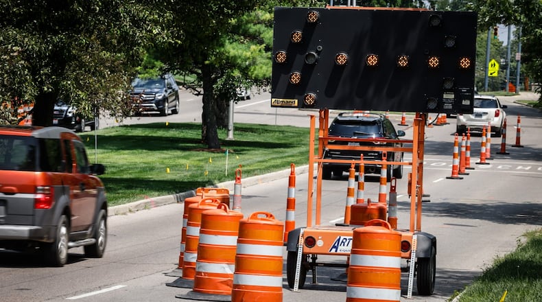 Road maintenance is among the items funded by an Oakwood city general services levy to be decided by voters in the March 19 election.  JIM NOELKER/STAFF