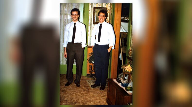 Todd Miller (L) and Kelly Joseph as college students at Bluffton College. The friends met in college and had common ground, including their Christian Faith and dreamed of one day owning a business together.