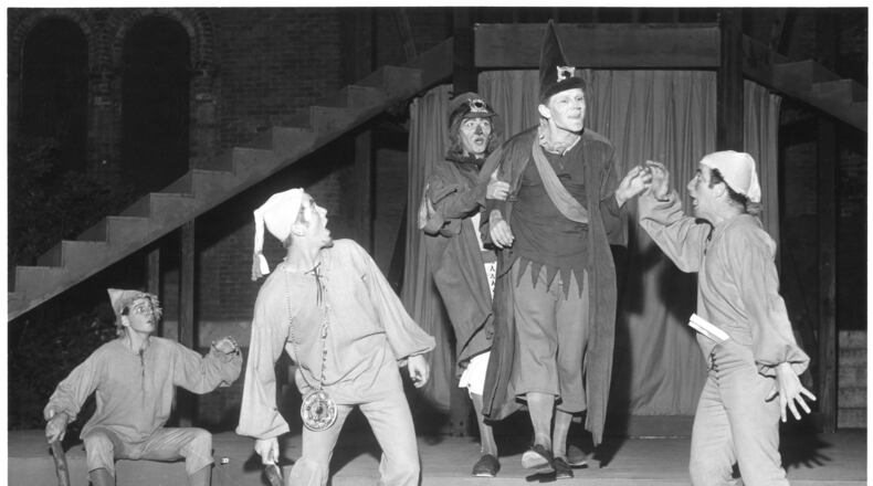 This photo was taken at the 1956 Antioch Shakespeare Festival production of “Much Ado about Nothing.” CONTRIBUTED BY ANTIOCHIANA, ANTIOCH COLLEGE.