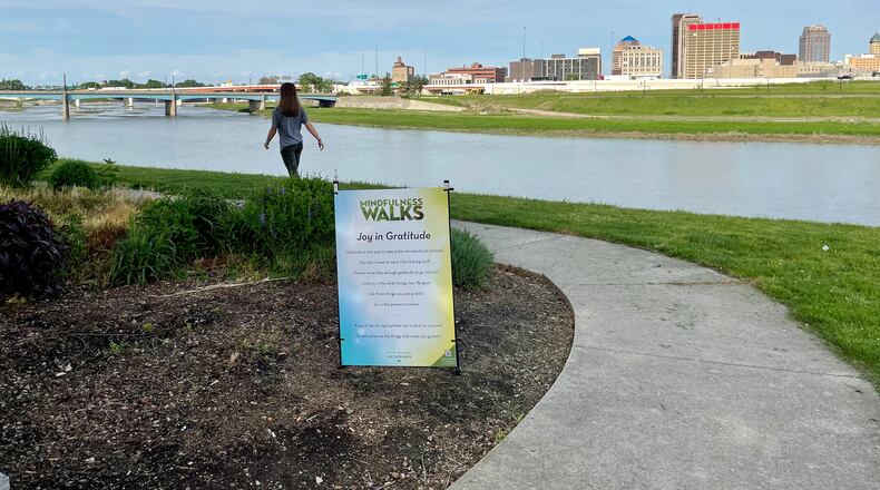 Five Rivers MetroParks Mindfulness Walks are short, easy walks inviting people to stop and engage in a variety of simple breathing and meditation activities - Debbie Juniewicz