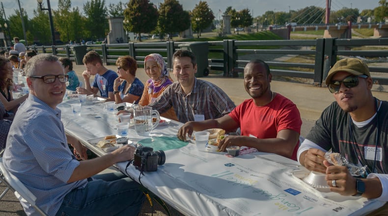 More than 500 Dayton residents gathered on the Third Street Bridge for conversation and a meal during The Longest Table event, which was held Saturday, Oct. 15. The concept was one of the winning projects at the UpDayton Summit.