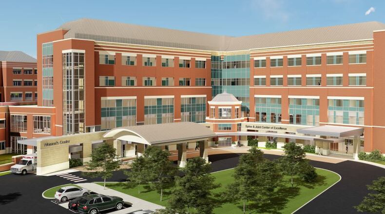A rendering of Miami Valley Hospital South in Centerville. (Provided)