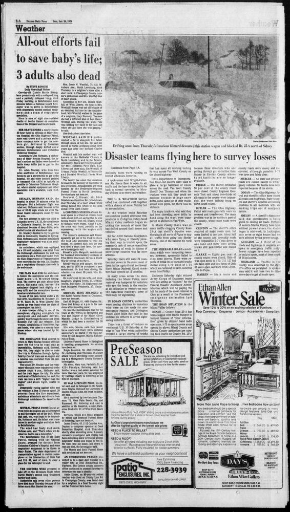 Winter Blizzard of 1978 Dayton