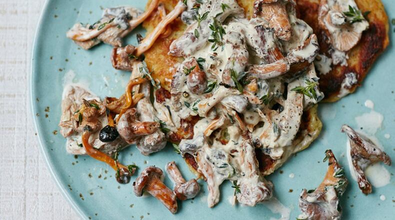 These traditional Polish potato cakes are called placki, and author Zuza Zak recommends serving them with a creamy mushroom sauce on top. Contributed by Laura Edwards.