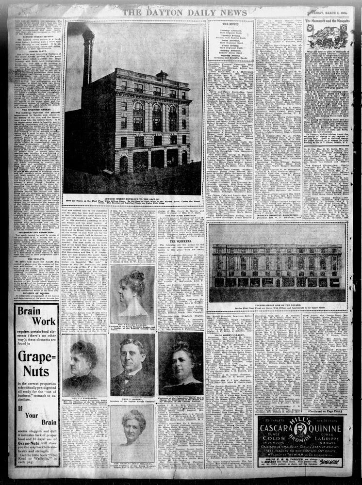 Dayton Arcade history pages
