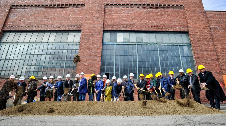 A groundbreaking ceremony was held for Spooky Nook at Champion Mill on Oct. 25 in Hamilton.
