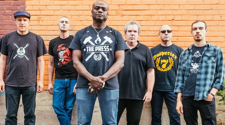 New York-based ska band Mephiskapheles, featuring trombonist Greg Robinson (left) and vocalist Andre A. Worrell (third from left), headlines eSKApe at Yellow Cab Tavern in Dayton on Sunday, April 23.