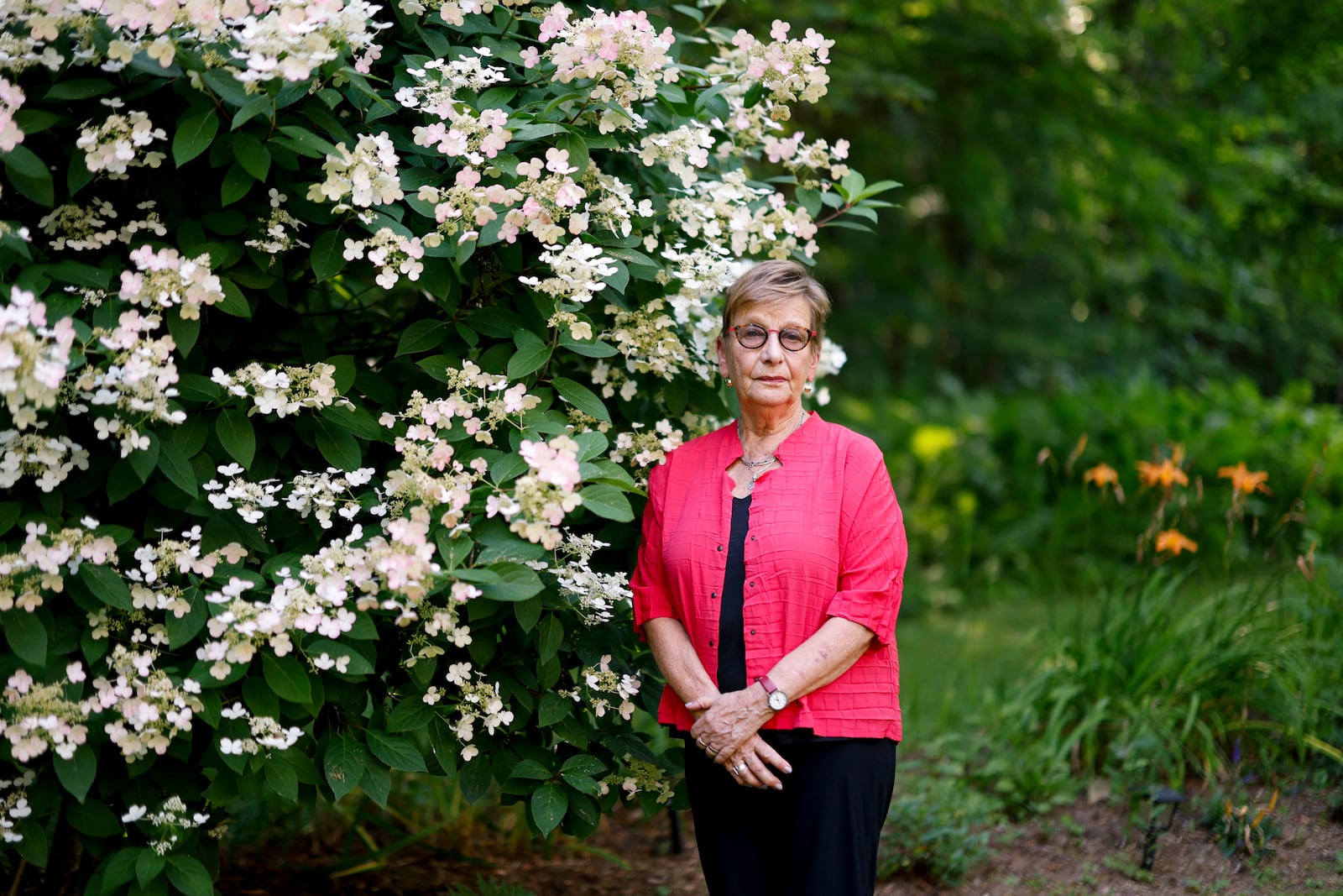 Marianne Hirsch, a professor at Columbia University, poses for a portrait on Thursday, July 24, 2025 in Norwich, Vt. (AP Photo/Michael Owens)