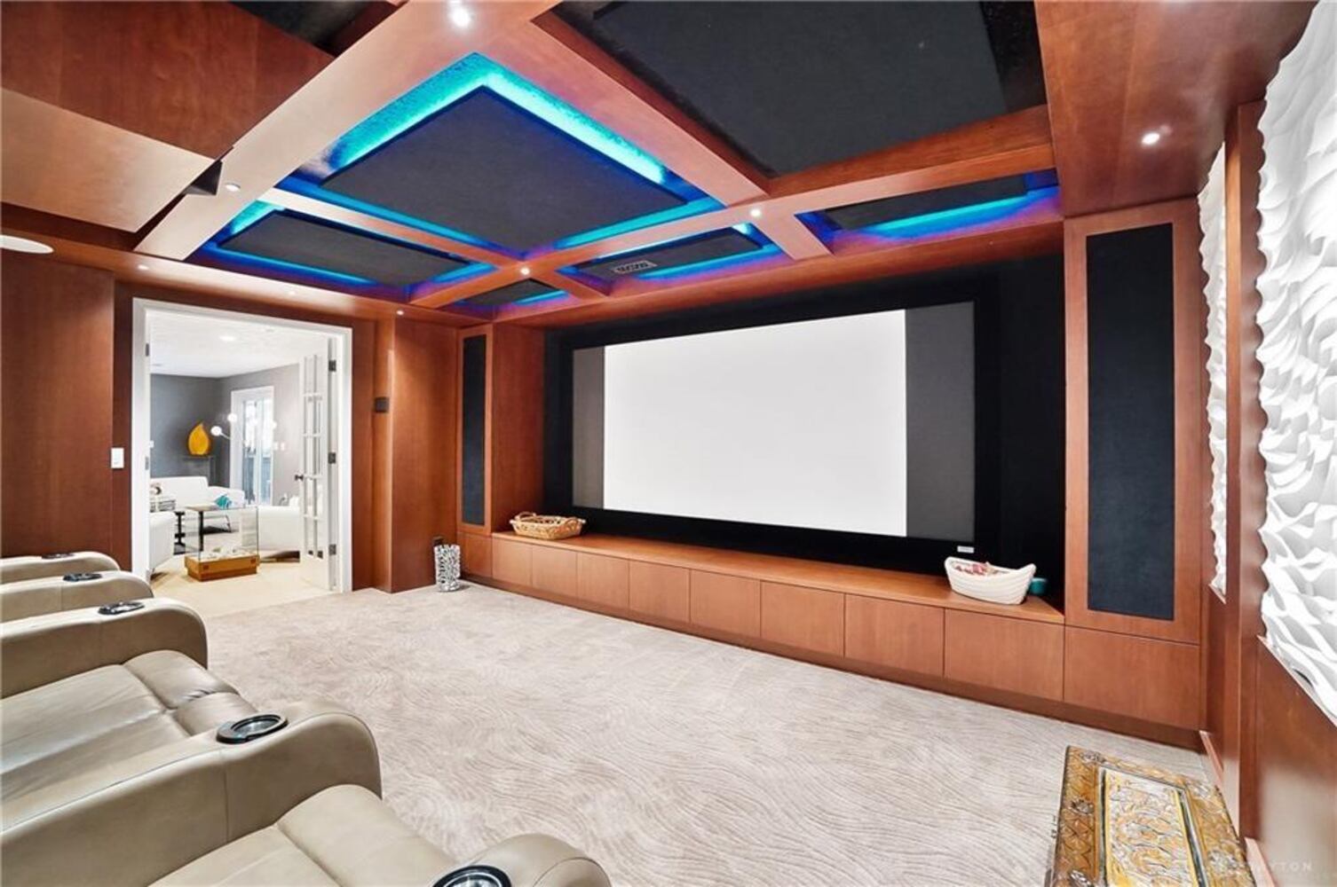PHOTOS: Spectacular $1.8M luxury home on market with pool, golf simulator