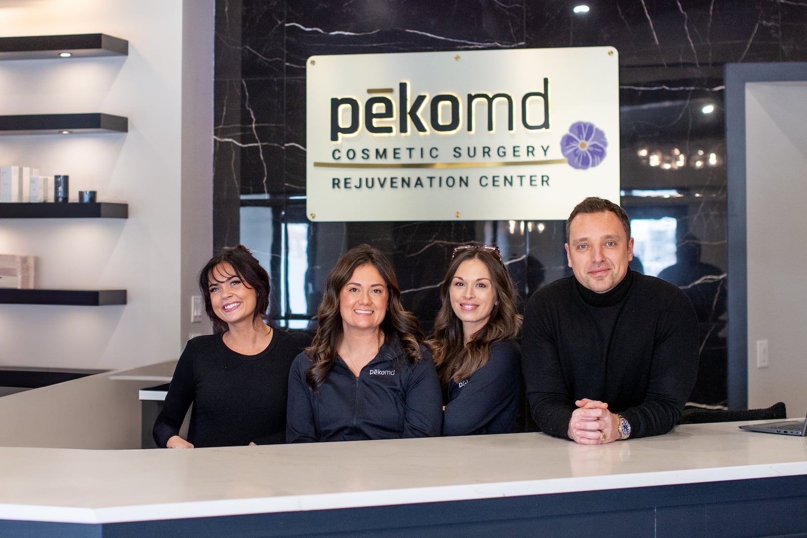Pēkomd Dayton, which is located at 6728 Loop Road, Centerville, plans to hold a June 7 grand opening event. Pictured are staffers Kate Kendrick, Bridgette Mitchell, Brittany Watson and Dr. Nickolay Markov. CONTRIBUTED