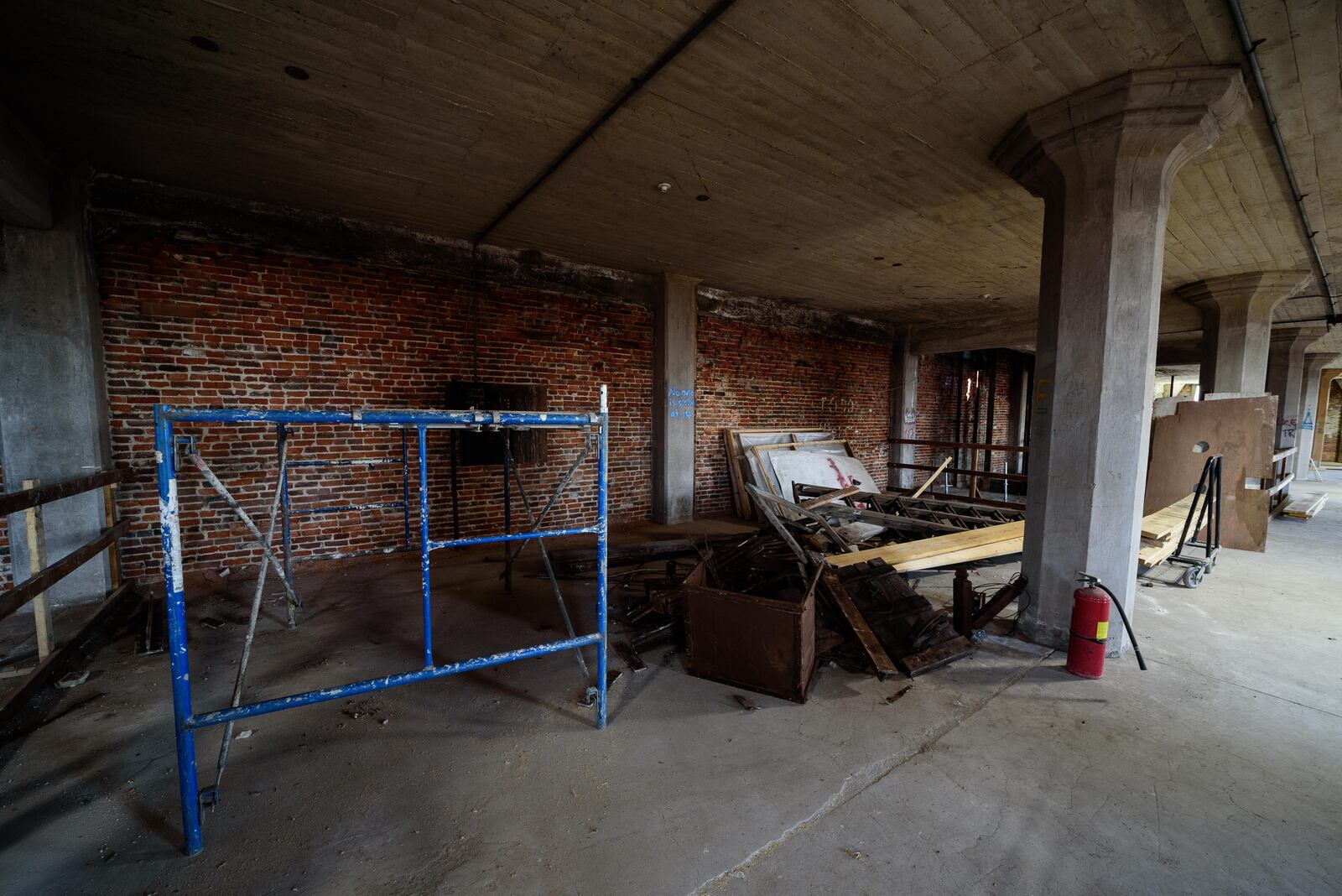 Here's an early sneak peek at construction progress of The Manhattan, also known as the J.K. McIntire Building, built in 1912 and located at 601 E. Third St. in downtown Dayton's historic Webster Station neighborhood. From 1946 to 1948, the building's upper three floors were leased by the Monsanto Company for use as a laboratory to test the biological impact of polonium radiation on Dayton Project personnel, part of the larger U.S. military led Manhattan Project, which resulted in the creation of the first atomic bomb during World War Two. Polonium is a radioactive element used to trigger atomic weapons and was produced as part of the Dayton Project. The building's name change in September 2019 is a tribute to Dayton's role in the Manhattan Project. This property is being redeveloped by Dayton based Woodard Development. The future anchor tenants of the building will be Dayton technology companies Mile Two and Battle Sight Technologies. Also featured in this gallery are some impressive views of downtown Dayton via the building's rooftop. TOM GILLIAM / CONTRIBUTING PHOTOGRAPHER