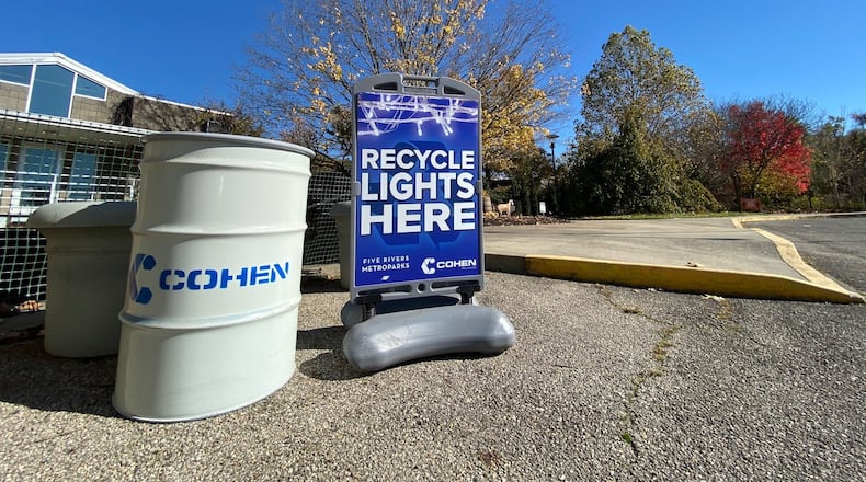 This is the third holiday season that Five Rivers and Cohen Recycling are providing bins at seven MetroParks locations throughout Dayton where residents can drop-off holiday lights to be recycled. At the end of the season, Cohen will make a donation to the Five Rivers MetroParks Foundation based on how many lights are recycled.