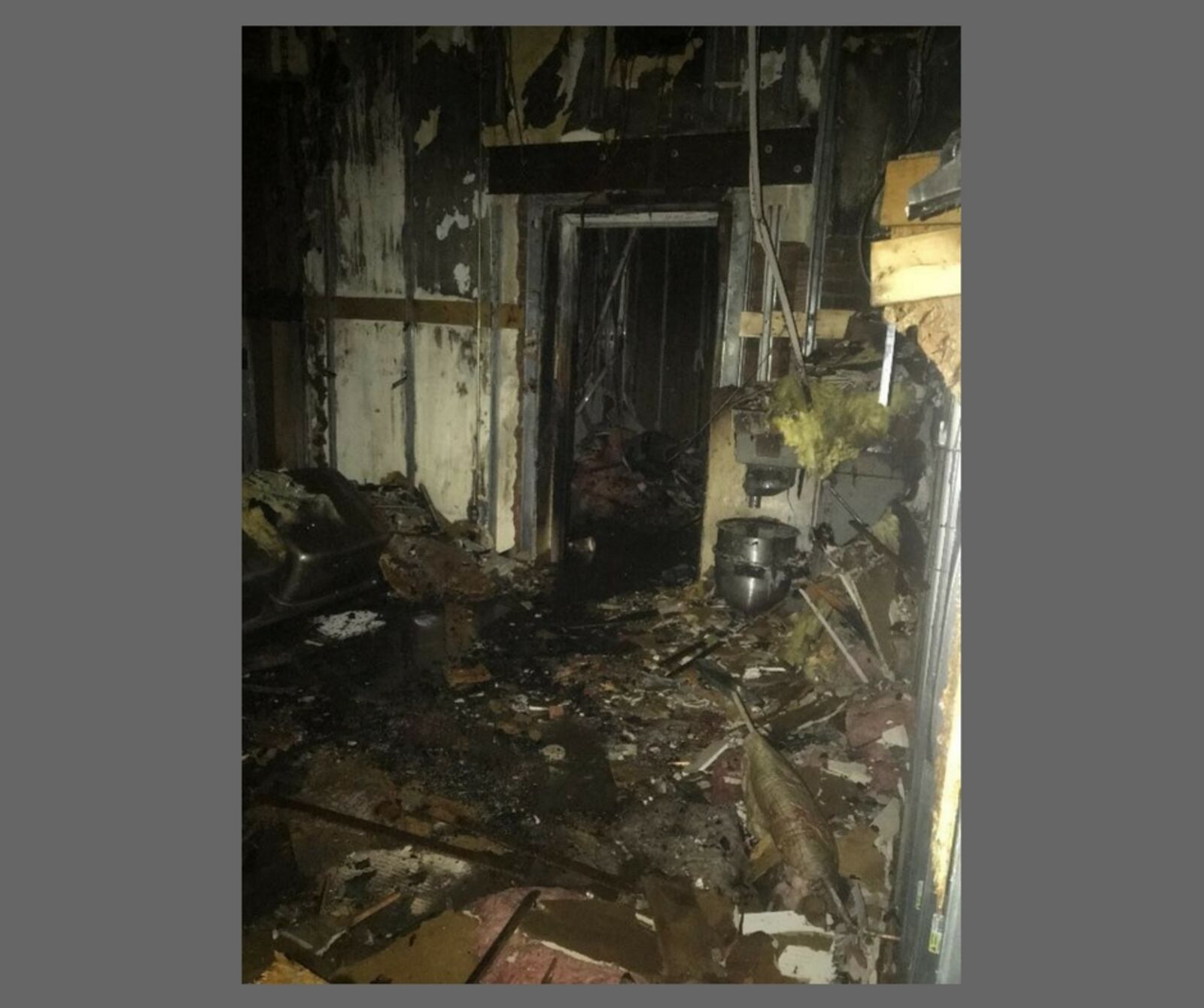 Photo shows damage inside of Salar in the Oregon District from a New Year's Eve  weekend fire.